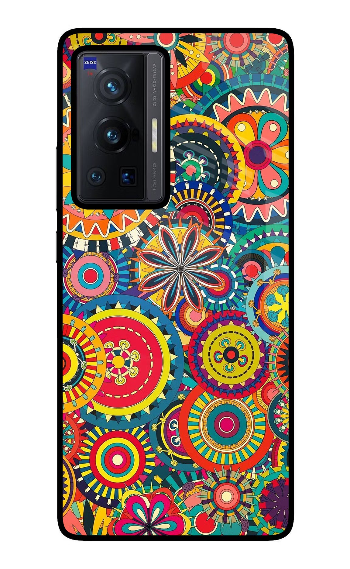 Gol Gol Art Vivo X70 Pro Glass Case Back Cover by Casekaro