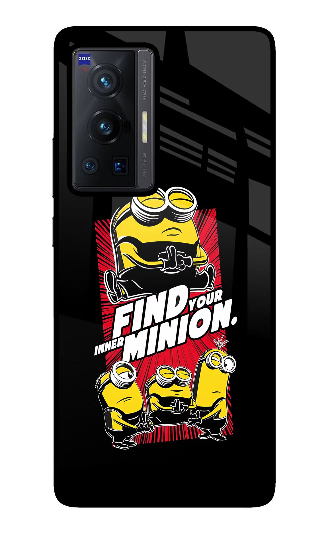Find your inner Minion Vivo X70 Pro Glass Case Back Cover by Casekaro