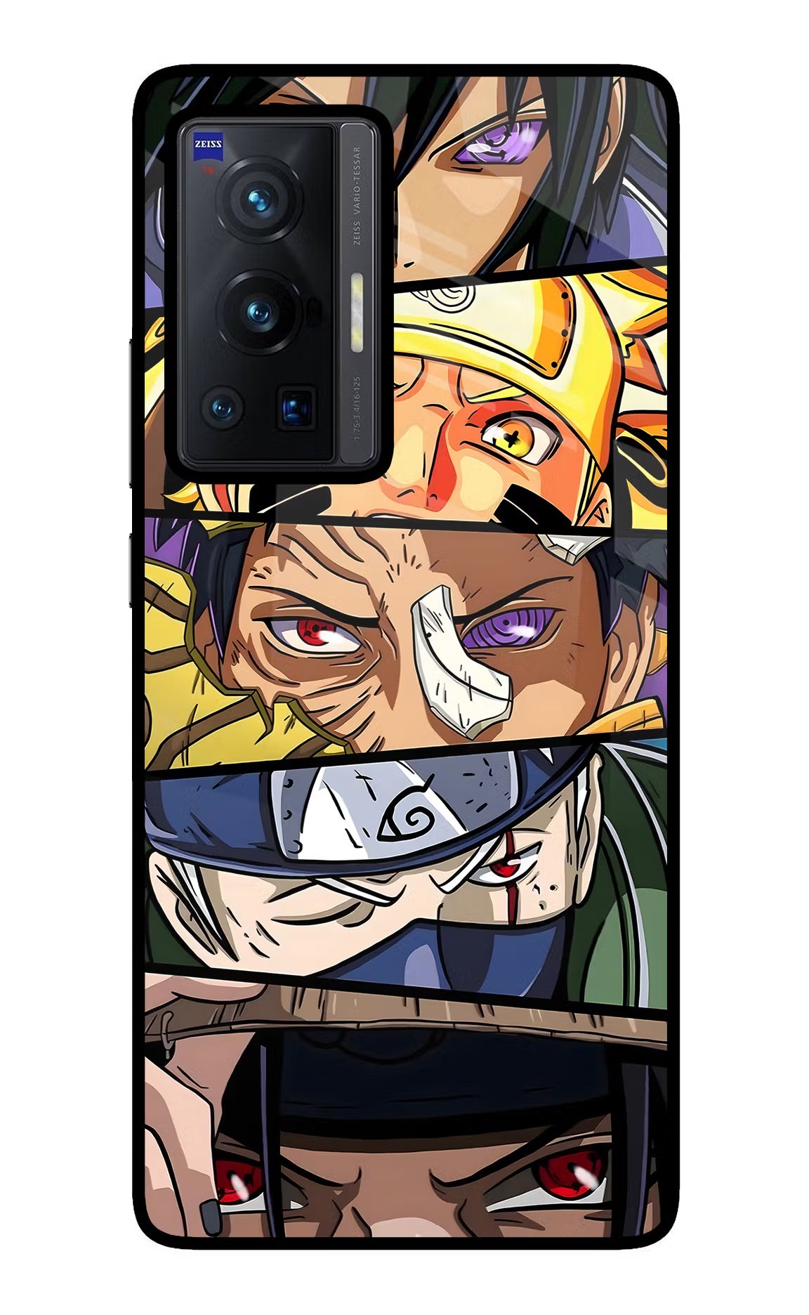 Naruto Character Vivo X70 Pro Glass Case Back Cover by Casekaro