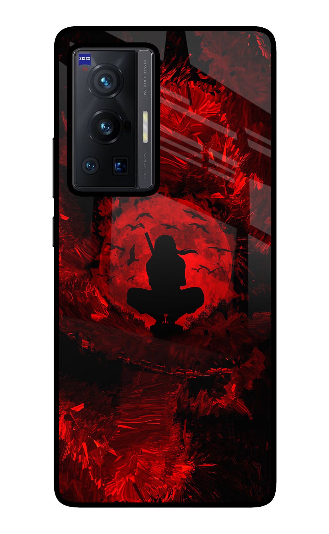 Itachi Uchiha Vivo X70 Pro Glass Case Back Cover by Casekaro