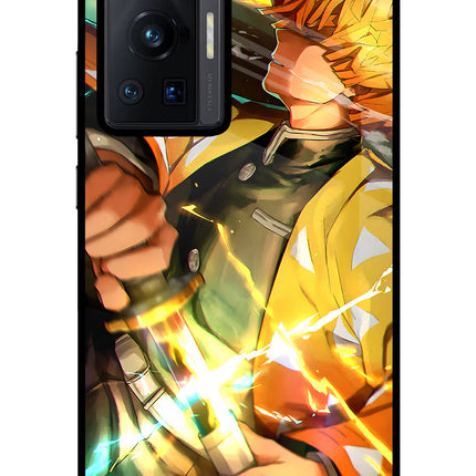 Demon Slayer Vivo X70 Pro Glass Case Back Cover by Casekaro