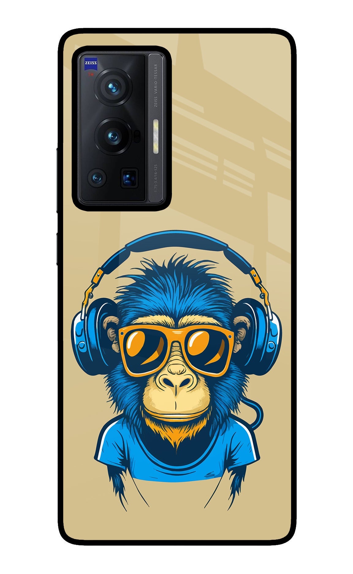 Monkey Headphone Vivo X70 Pro Glass Case