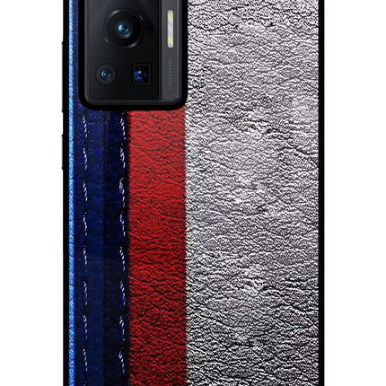 BMW Stripes Vivo X70 Pro Glass Case Back Cover by Casekaro