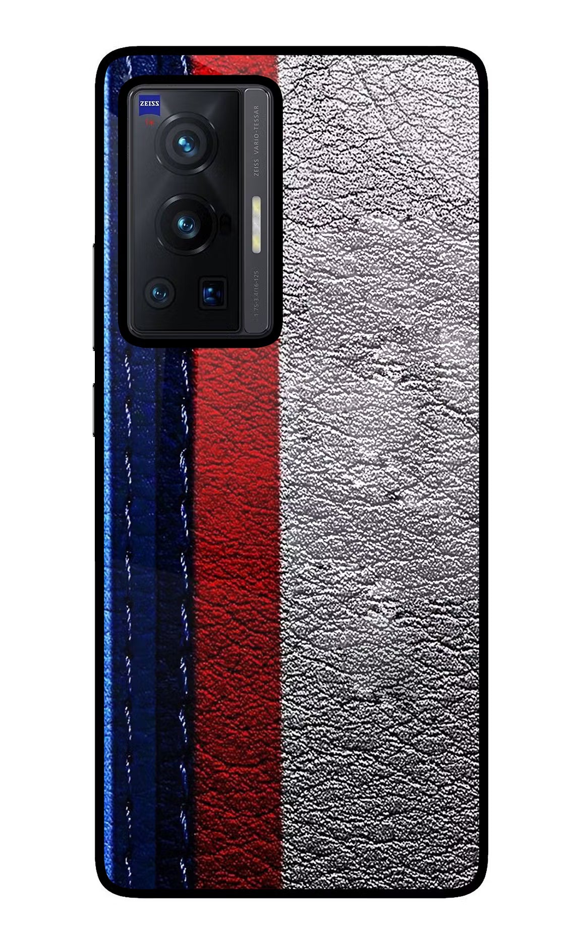 BMW Stripes Vivo X70 Pro Glass Case Back Cover by Casekaro