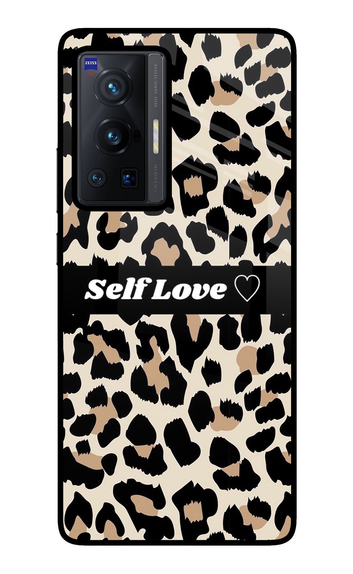 Leopard Print Self Love Vivo X70 Pro Glass Case