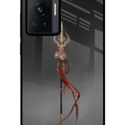 Shiv Trishul Vivo X70 Pro Glass Case Back Cover by Casekaro