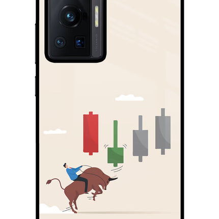 Bull Trading Momentum Vivo X70 Pro Glass Case Back Cover by Casekaro