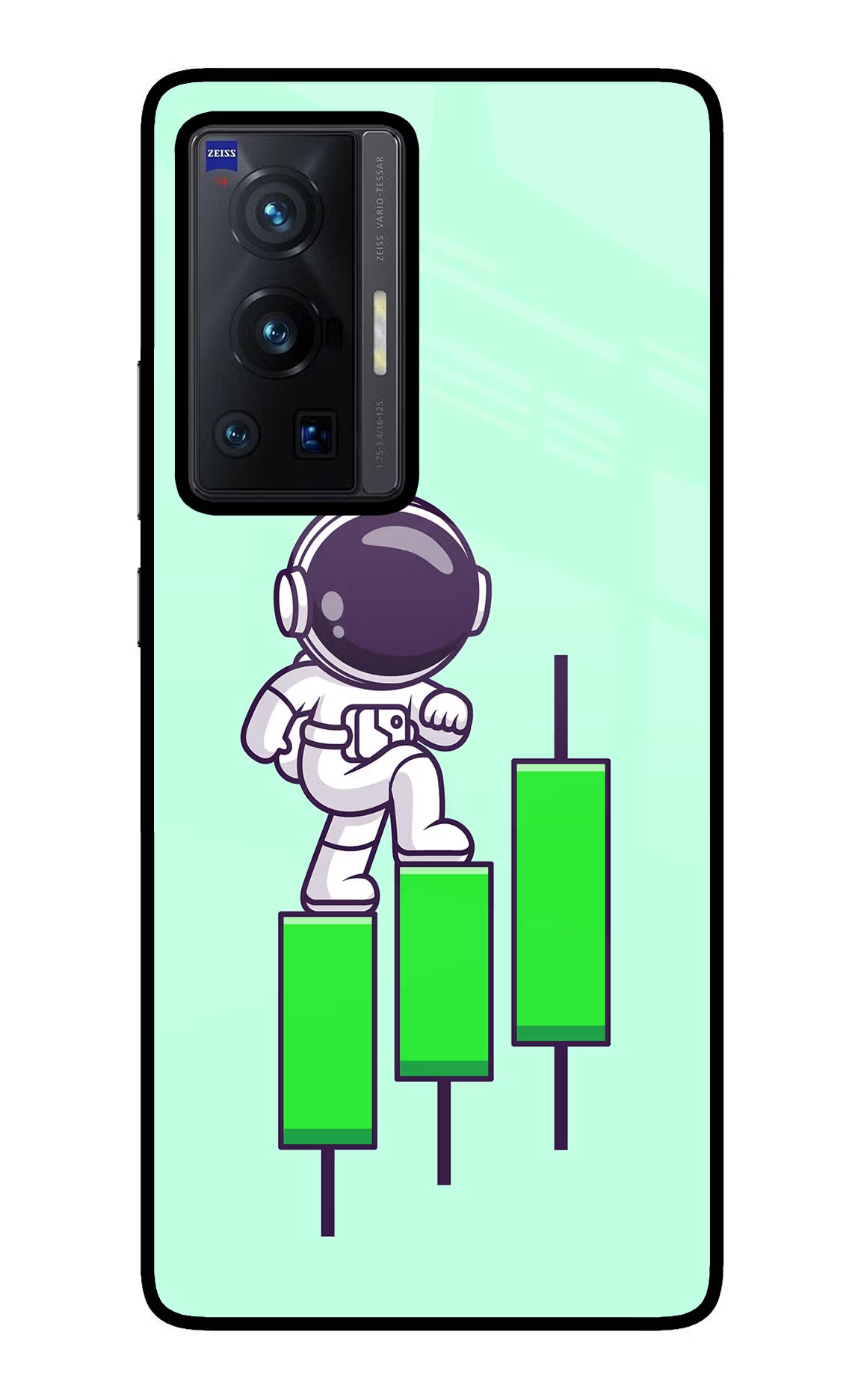 Astronaut Trader Vivo X70 Pro Glass Case Back Cover by Casekaro