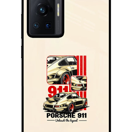 Classic Porsche 911 Vivo X70 Pro Glass Case Back Cover by Casekaro