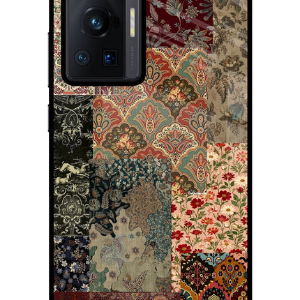 Desi Print Vivo X70 Pro Glass Case Back Cover by Casekaro