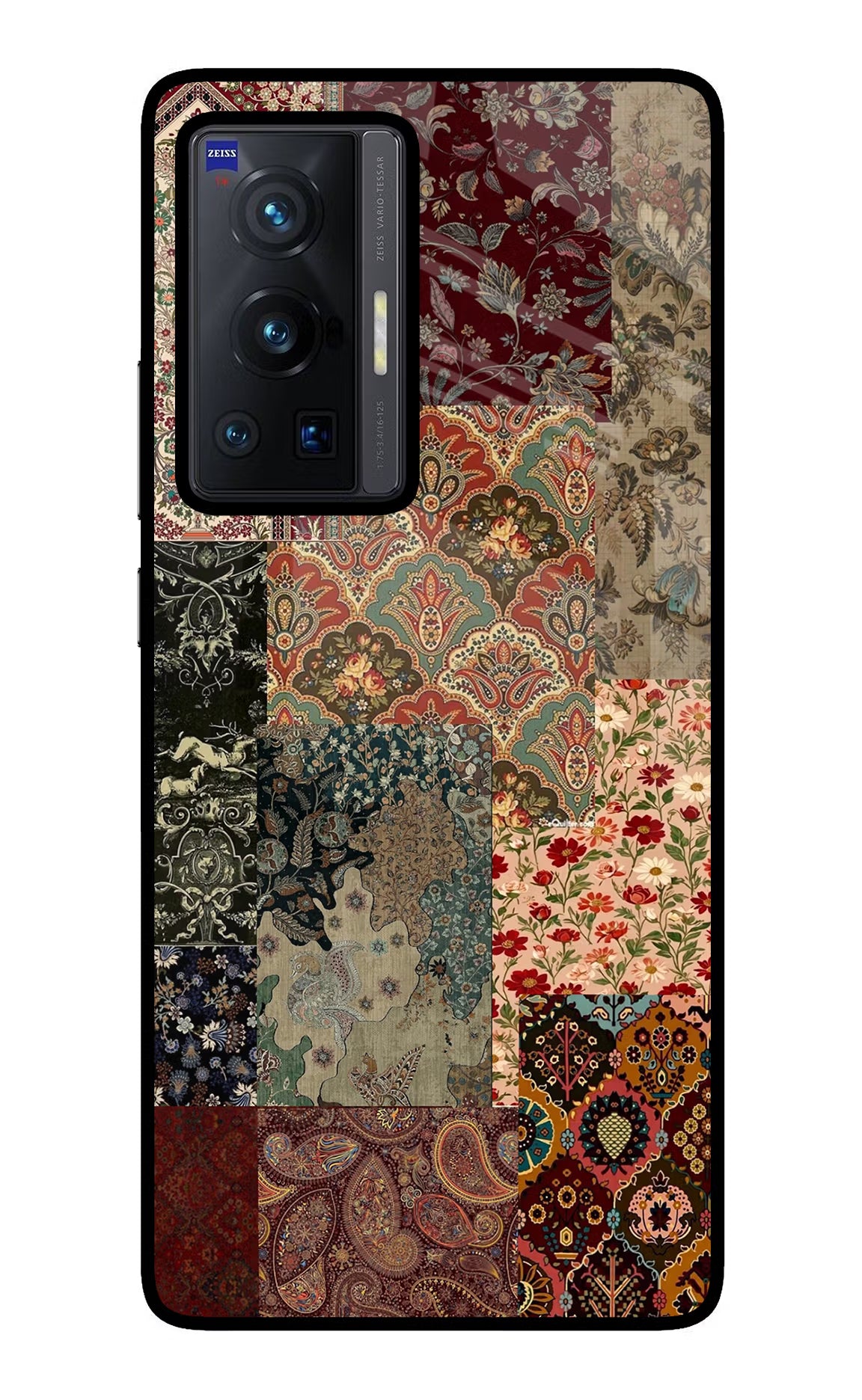 Desi Print Vivo X70 Pro Glass Case Back Cover by Casekaro