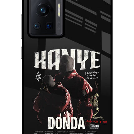 Donda Kanye West Vivo X70 Pro Glass Case Back Cover by Casekaro