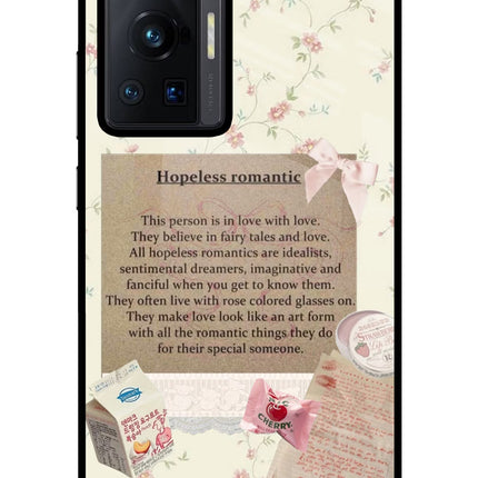 Hopeless Romantic Vivo X70 Pro Glass Case Back Cover by Casekaro