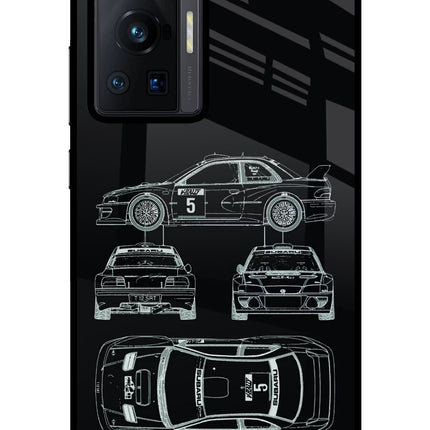 WRC'99 Vivo X70 Pro Glass Case Back Cover by Casekaro