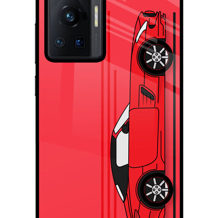 Red Velocity Vivo X70 Pro Glass Case Back Cover by Casekaro