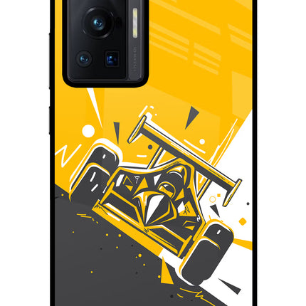 Track King Vivo X70 Pro Glass Case Back Cover by Casekaro