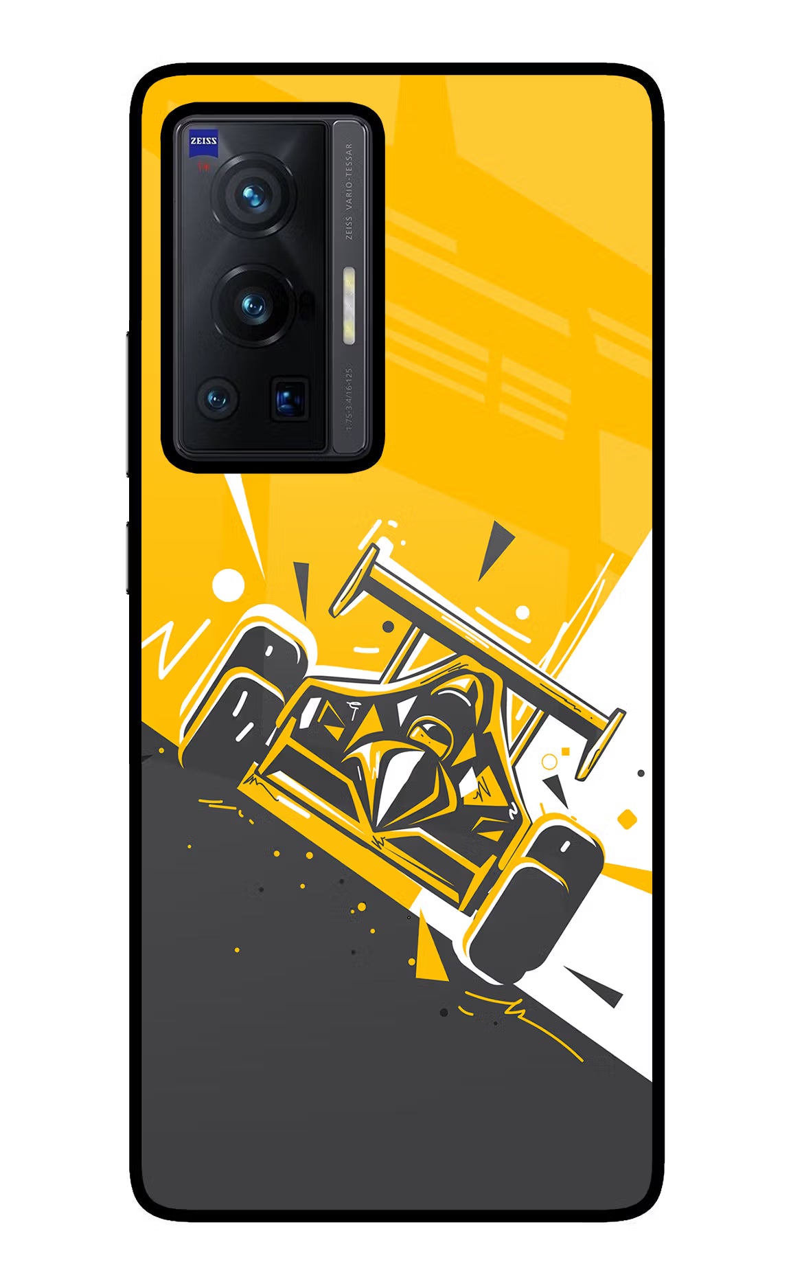 Track King Vivo X70 Pro Glass Case Back Cover by Casekaro