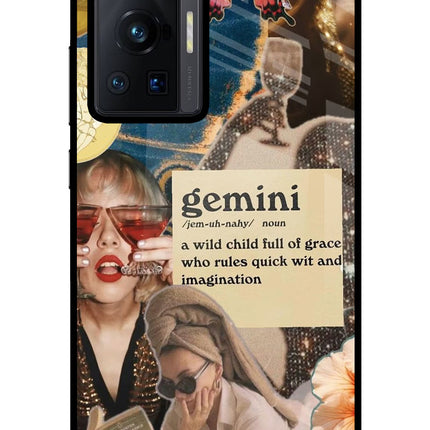 Gemini Zodiac Vivo X70 Pro Glass Case Back Cover by Casekaro