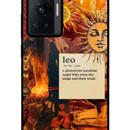 Leo Zodiac Vivo X70 Pro Glass Case Back Cover by Casekaro