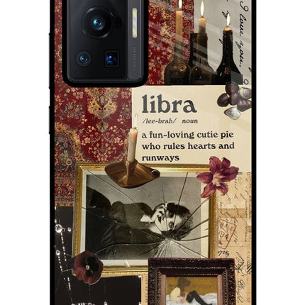 Libra Zodiac Vivo X70 Pro Glass Case Back Cover by Casekaro