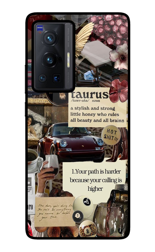 Taurus Zodiac Vivo X70 Pro Glass Case