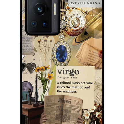 Virgo Zodiac Vivo X70 Pro Glass Case Back Cover by Casekaro