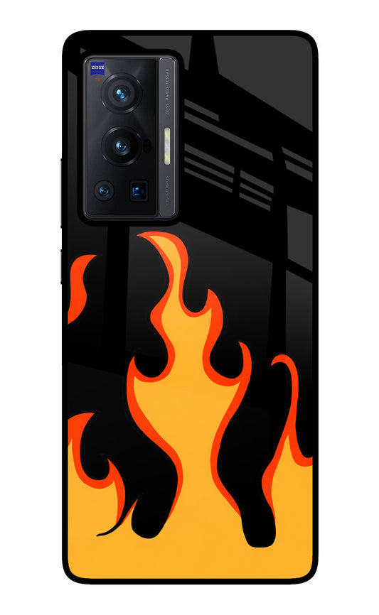 Fired Up – Black Vivo X70 Pro Glass Case