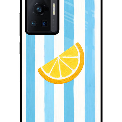Summer Lemon Vivo X70 Pro Glass Case Back Cover by Casekaro