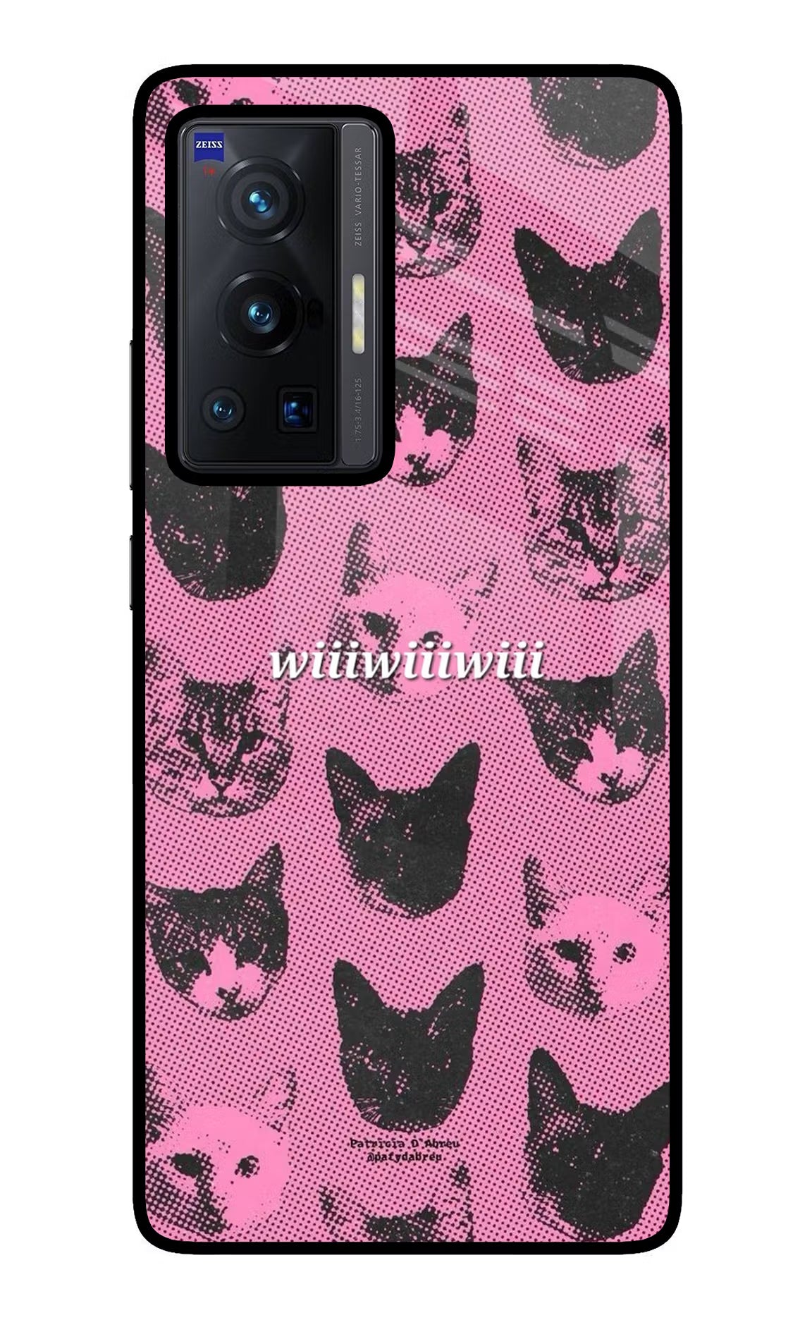 Pink Cats Vivo X70 Pro Glass Case Back Cover by Casekaro