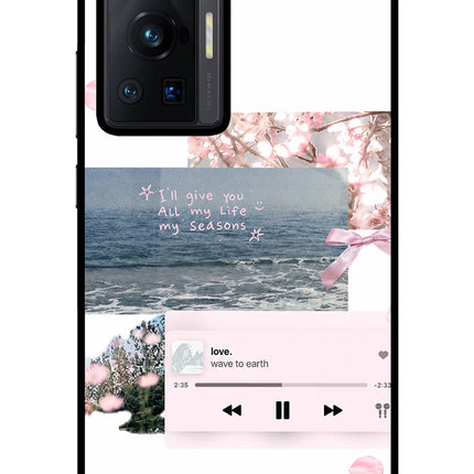 Wave to earth Vivo X70 Pro Glass Case Back Cover by Casekaro