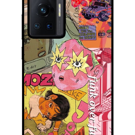 Funkover Vivo X70 Pro Glass Case Back Cover by Casekaro