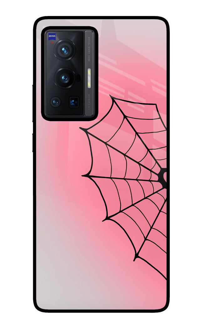Pink Web Vivo X70 Pro Glass Case