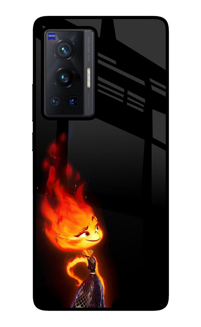Ember Flame Vivo X70 Pro Glass Case