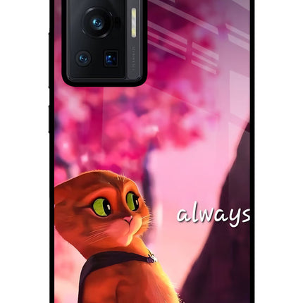 Always Cat Vivo X70 Pro Glass Case