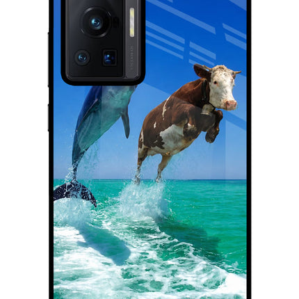 Dolphin vs Cow Vivo X70 Pro Glass Case