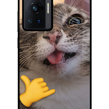 Silly Cat Call Vivo X70 Pro Glass Case