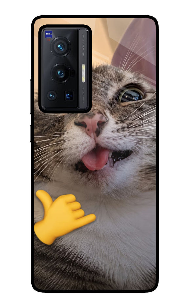 Silly Cat Call Vivo X70 Pro Glass Case