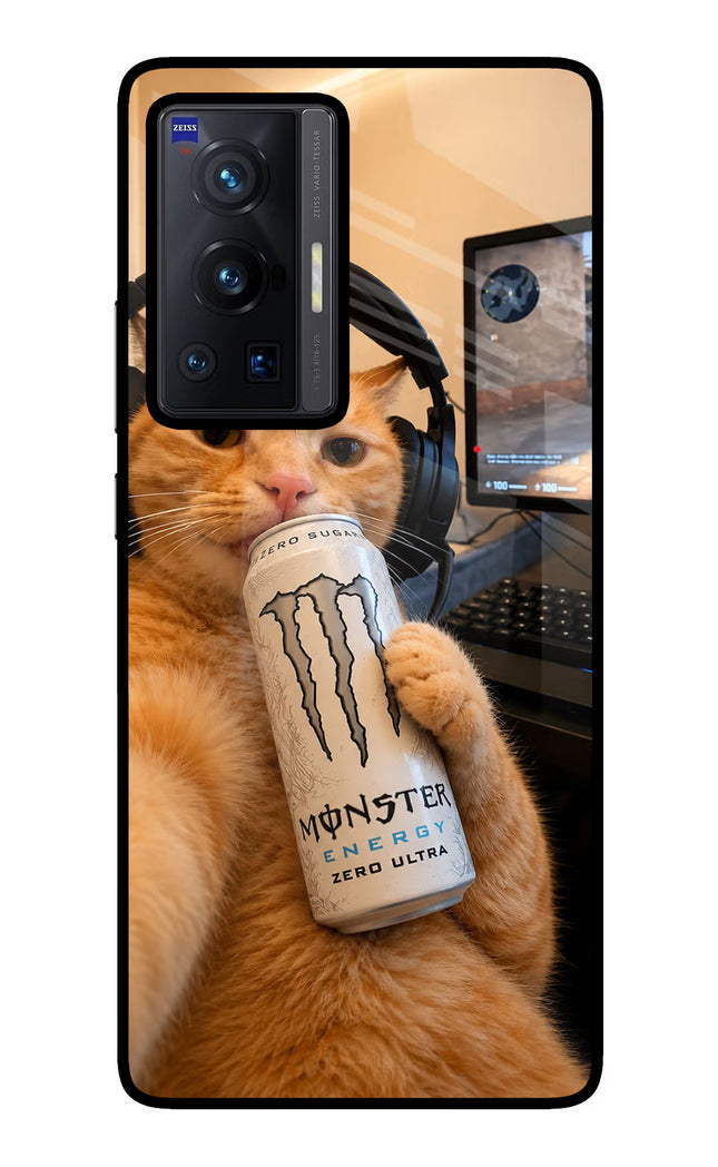 Gamer Cat Energy Vivo X70 Pro Glass Case