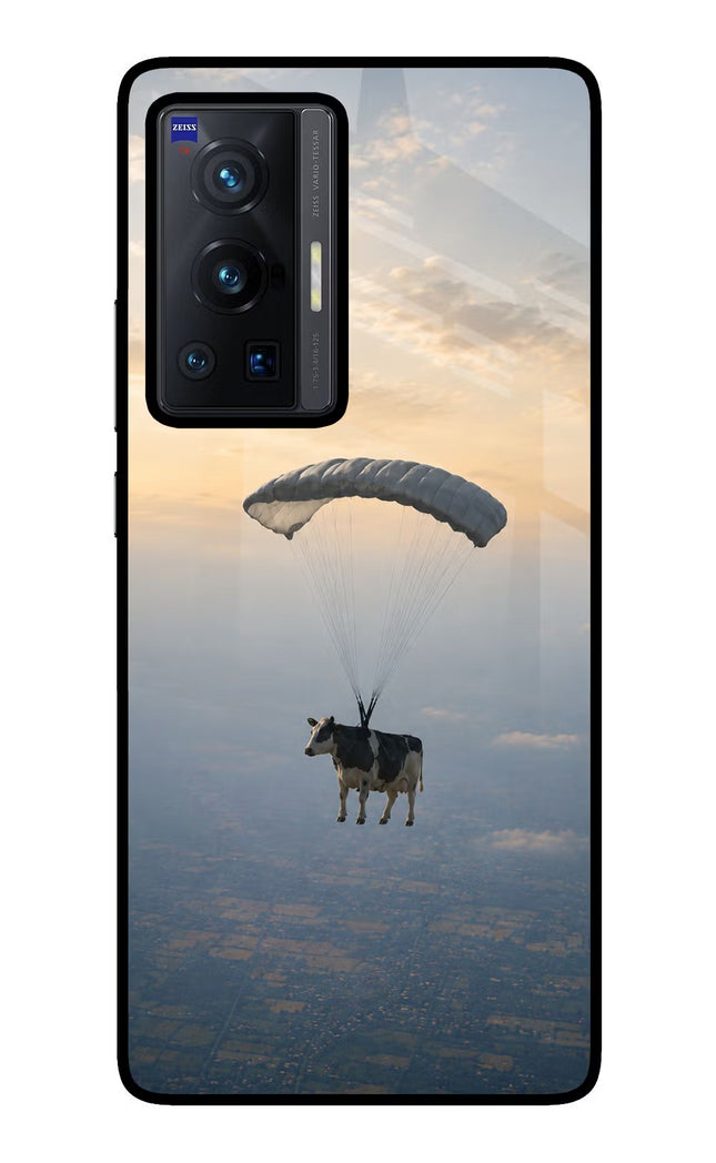 Skydiving Cow Vivo X70 Pro Glass Case