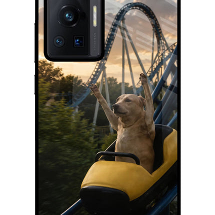 Rollercoaster Dog Vivo X70 Pro Glass Case