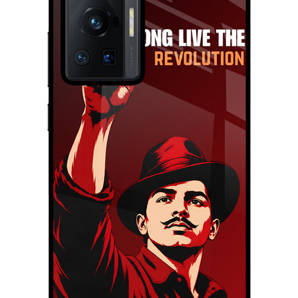 Bhagat Singh Revolution Vivo X70 Pro Glass Case Back Cover by Casekaro