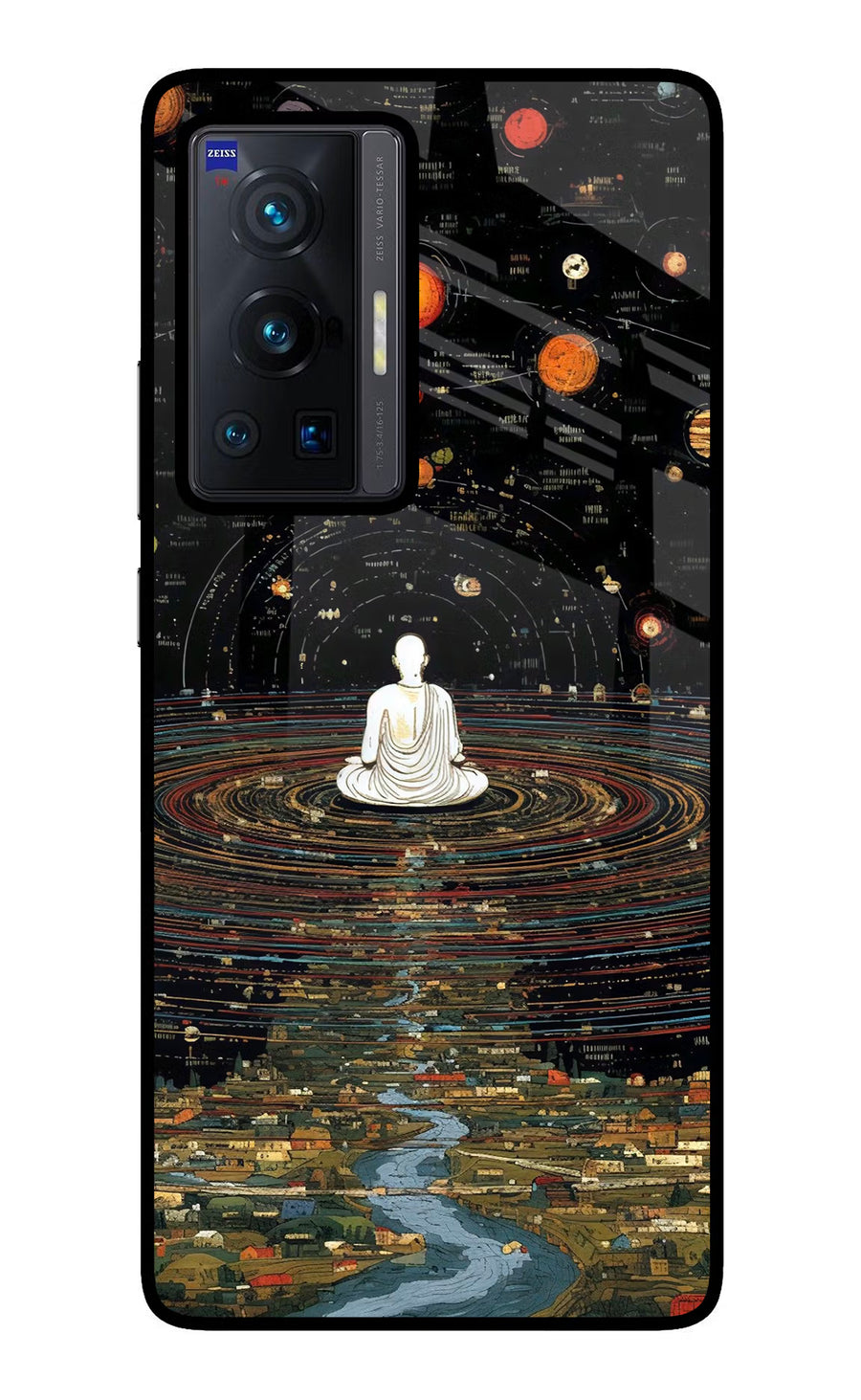 Space Monk Vivo X70 Pro Back Cover, Glass case