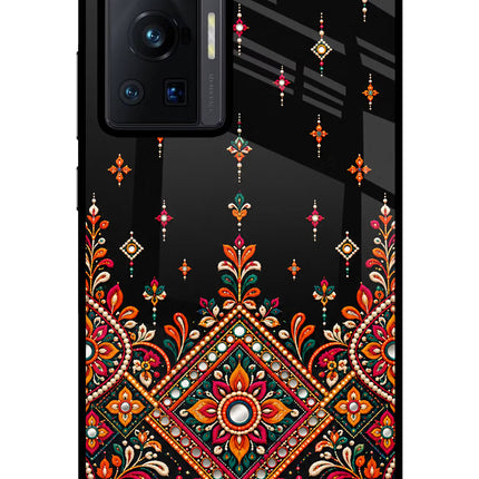 Noir Mehfil Vivo X70 Pro Glass Case