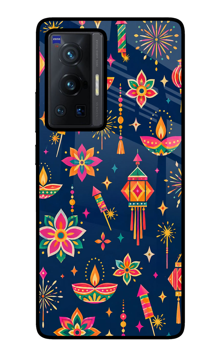 Festive Pop Vivo X70 Pro Back Cover, Glass case