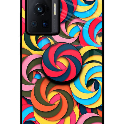 Spiral Pattern Vivo X70 Pro Pop Case by Casekaro