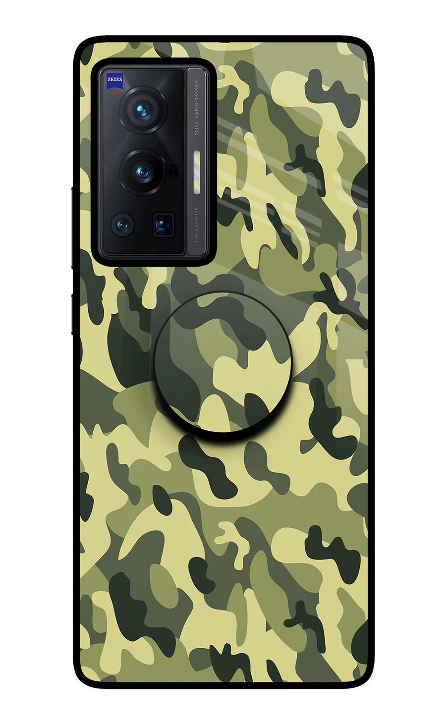 Camouflage Vivo X70 Pro Pop Case, Glass case