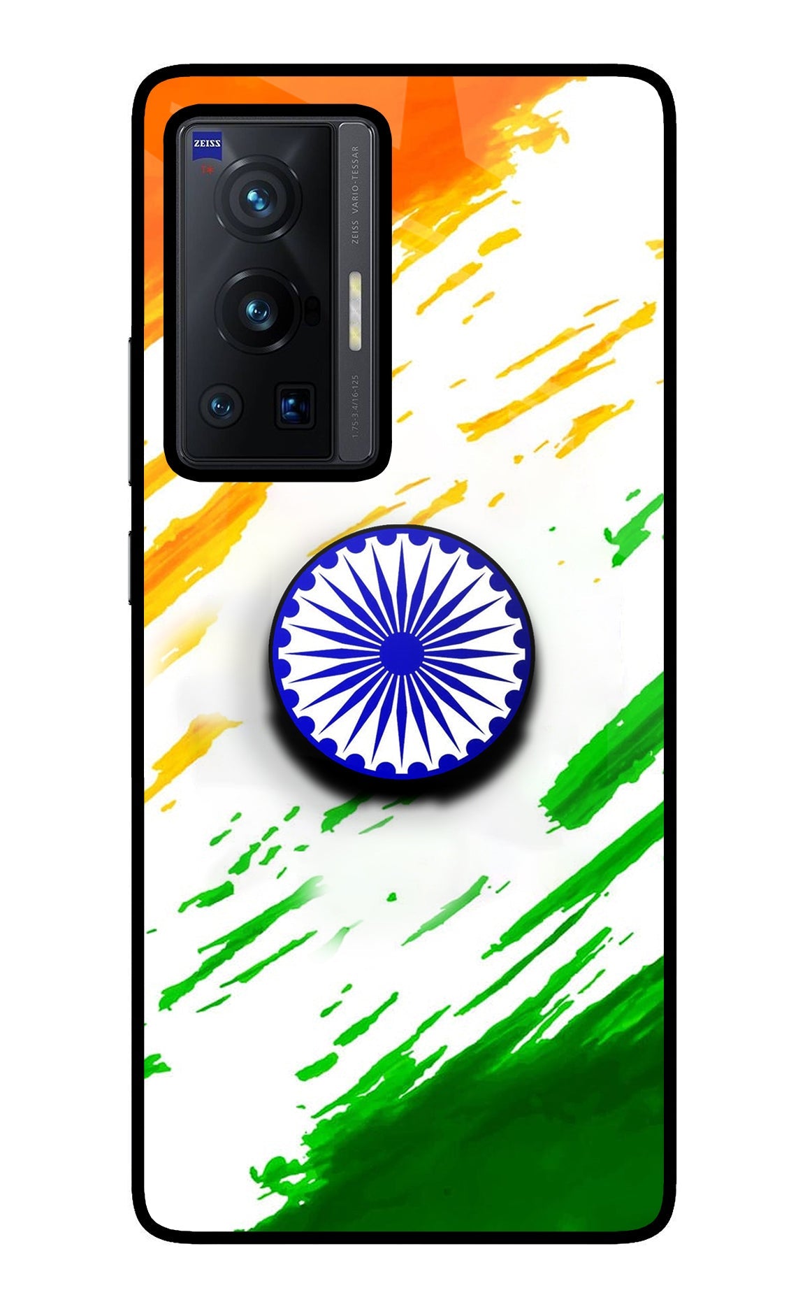 Indian Flag Ashoka Chakra Vivo X70 Pro Glass Case