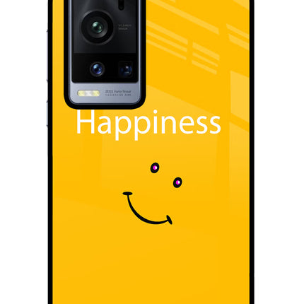 Happiness With Smiley Vivo X60 Pro+ Glass Case Back Cover by Casekaro