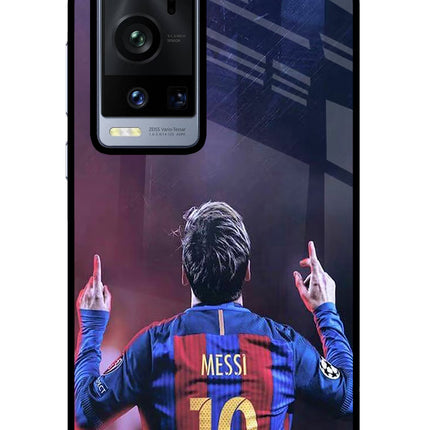 Messi Vivo X60 Pro+ Glass Case Back Cover by Casekaro