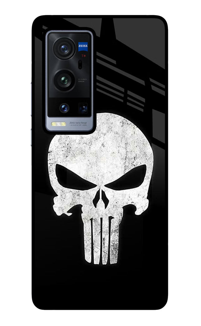 Punisher Skull Vivo X60 Pro+ Glass Case Back Cover by Casekaro